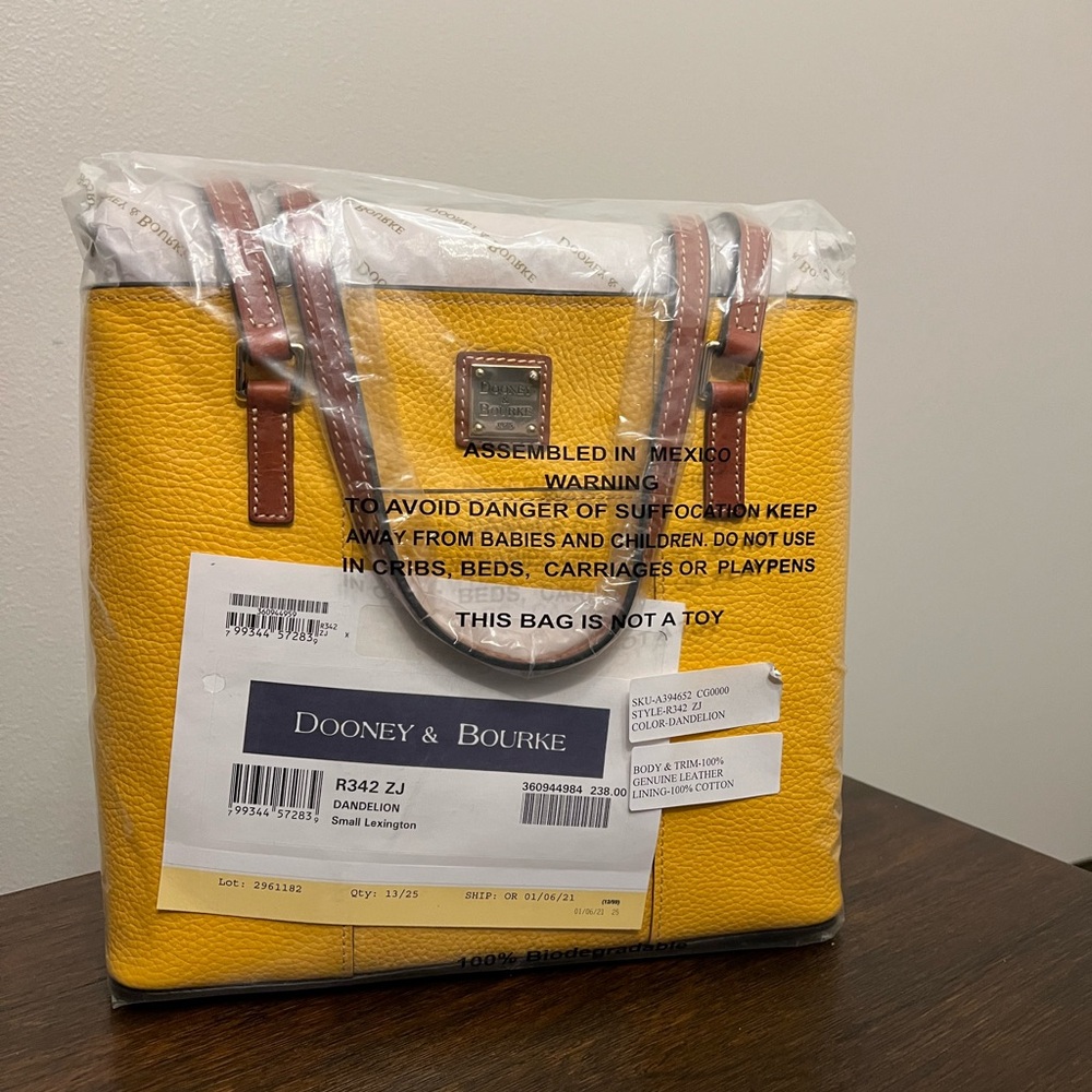 Dooney & Bourke Dandelion Yellow Tote